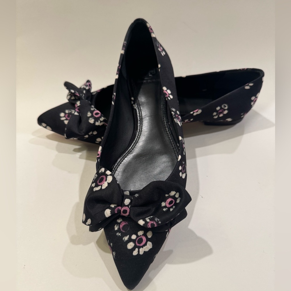 Tory Burch Rosalind Pointed Ballet Flat shoes Size 8 Navy